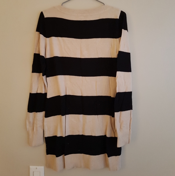 GARAGE black and white striped sweater dress - Picture 2 of 3